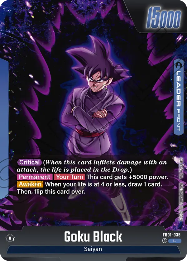 Goku Black FB01-035, cara normal del líder azul