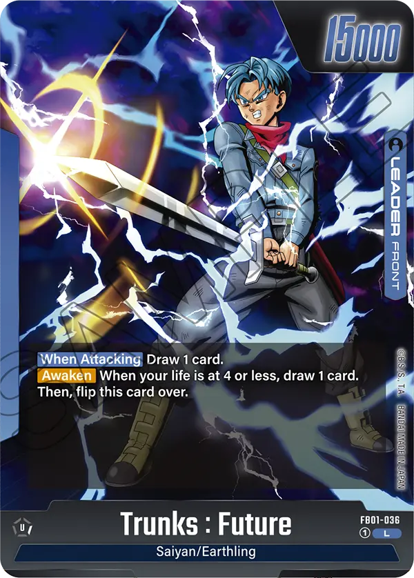 Trunks : Future FB01-036, cara normal del líder azul