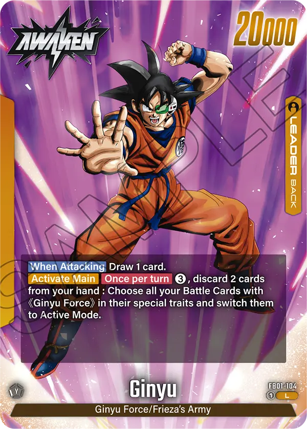 Ginyu FB01-104, cara Awaken del líder amarillo
