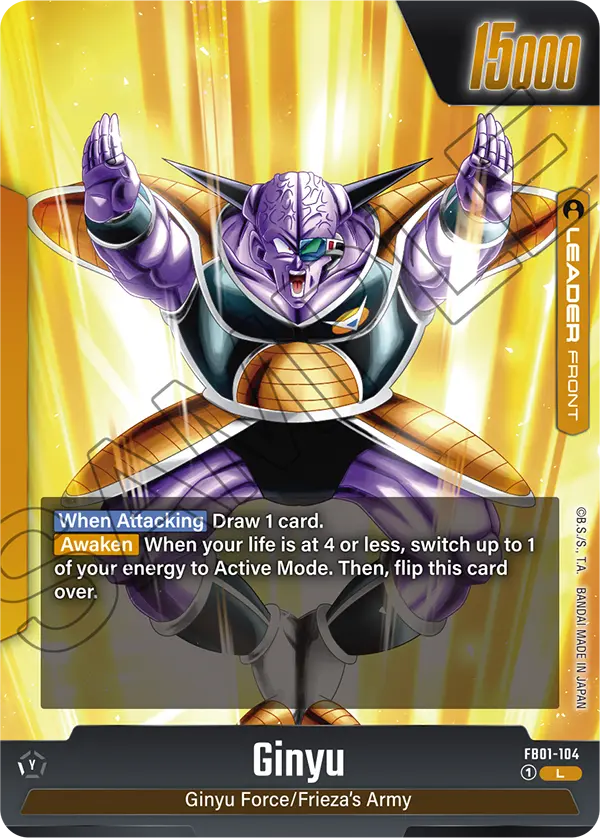 Ginyu FB01-104, cara normal del líder amarillo