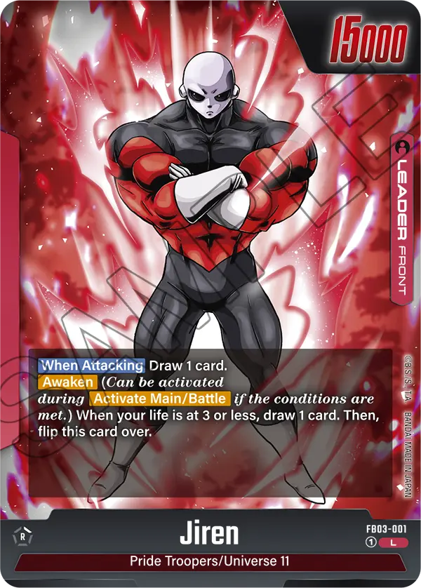 Jiren FB03-001, cara normal del líder rojo