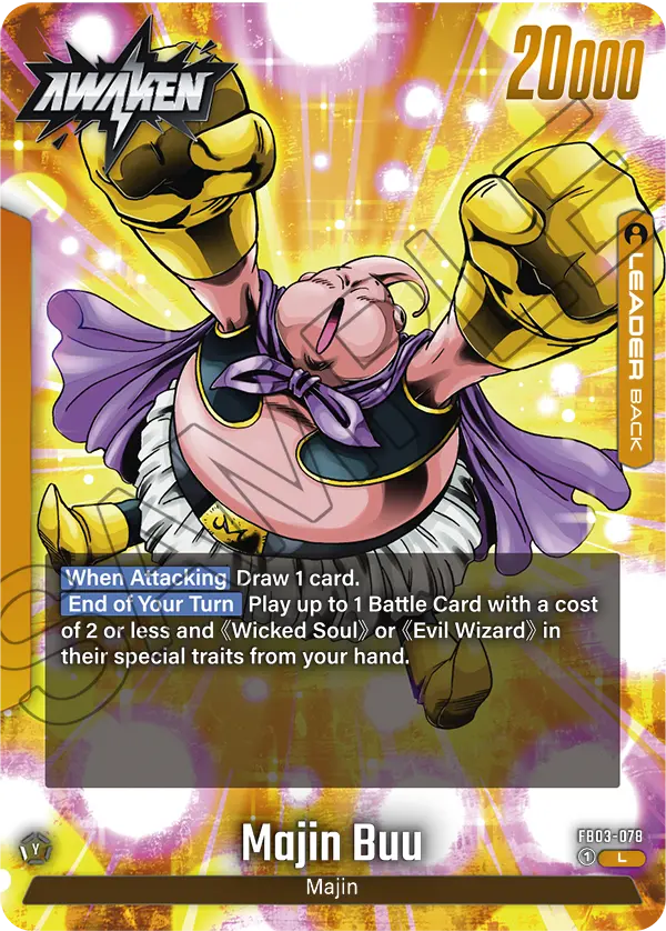 Majin Buu FB03-078, cara Awaken del líder amarillo