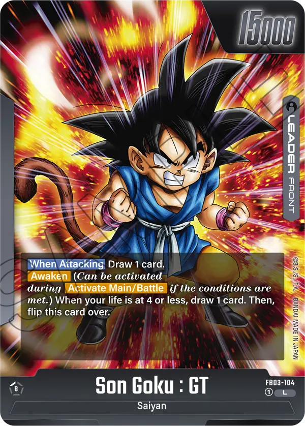 Son Goku : GT FB03-104, cara normal del líder negro