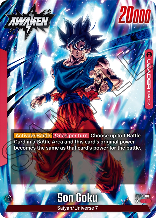 Son Goku FB04-001, cara Awaken del líder rojo