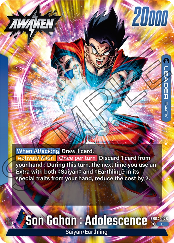 Son Gohan : Adolescence FB04-026, cara Awaken del líder azul