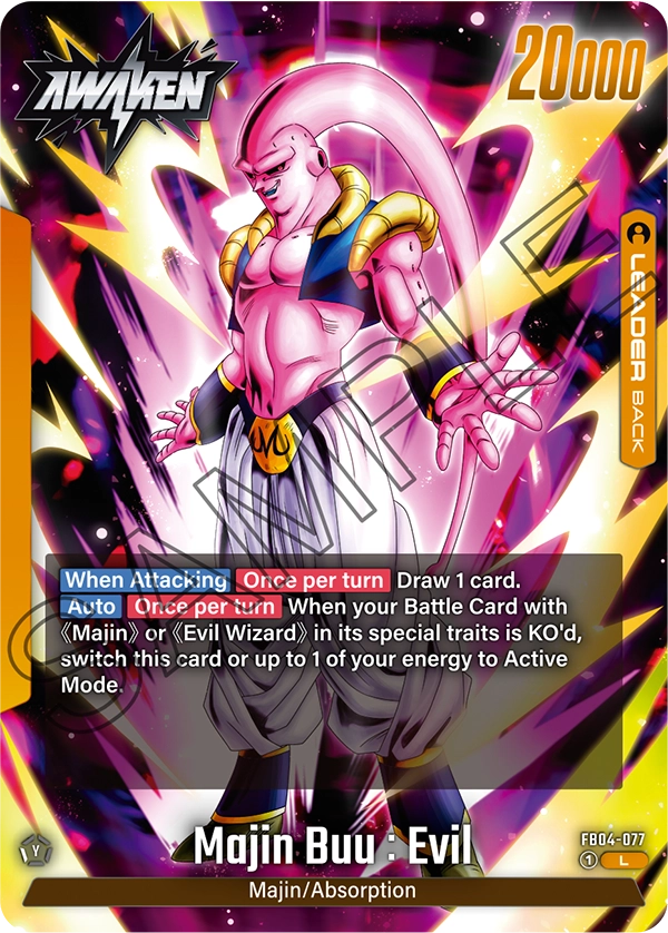 Majin Buu : Evil FB04-077, cara Awaken del líder amarillo