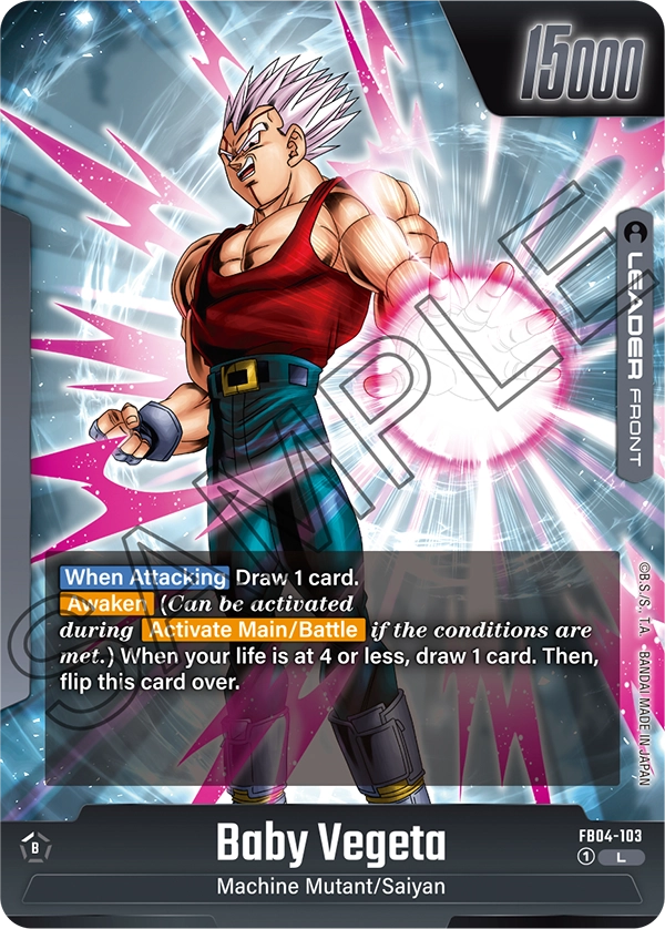 Baby Vegeta FB04-103, cara normal del líder negro