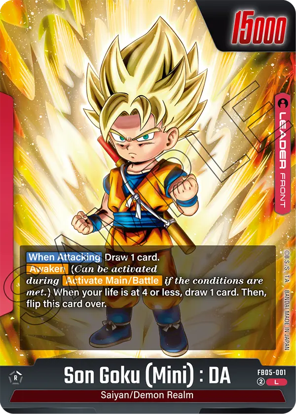 Son Goku (Mini) : DA FB05-001, cara normal del líder rojo