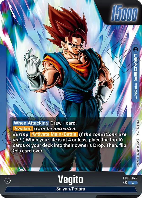 Vegito FB05-025, cara normal del líder azul
