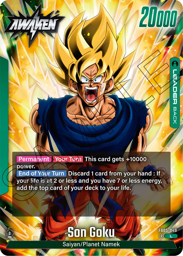 Son Goku FB05-049, cara Awaken del líder verde
