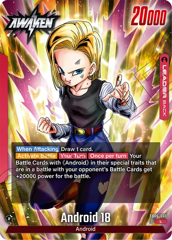 Android 18 FB06-001, cara Awaken del líder rojo