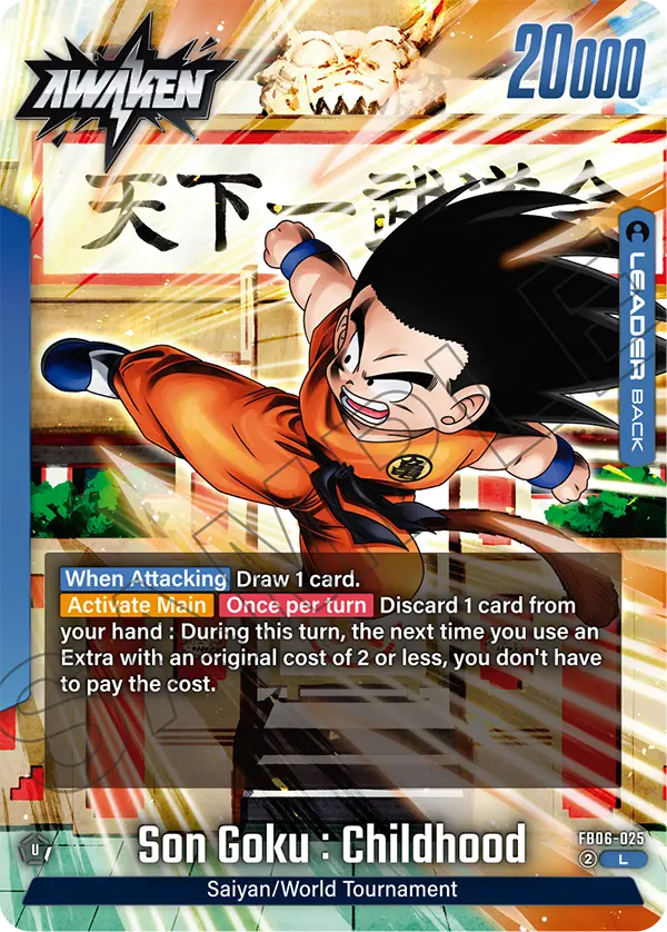 Son Goku : Childhood FB06-025, cara Awaken del líder azul