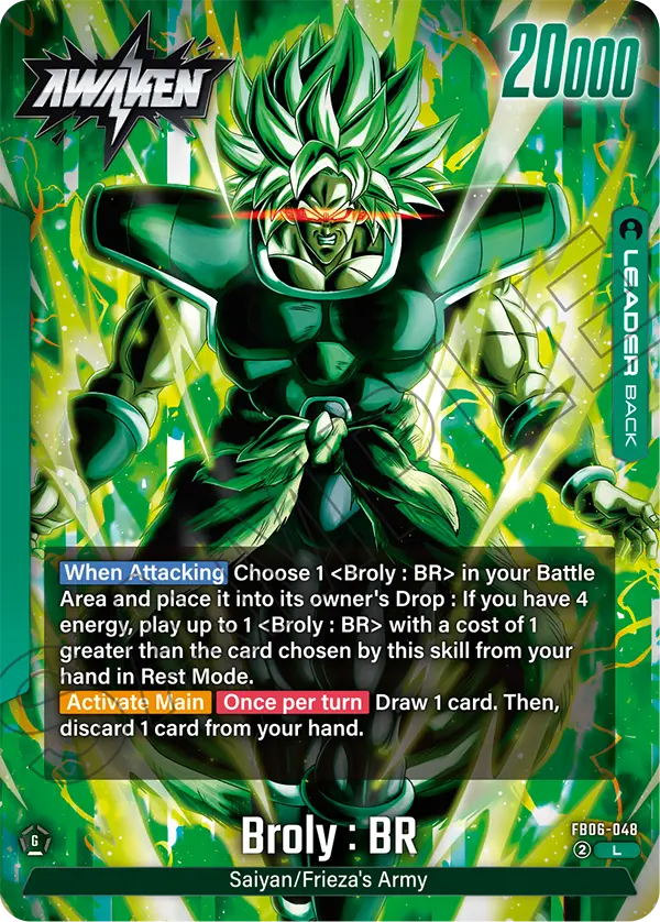 Broly : BR FB06-048, cara Awaken del líder verde
