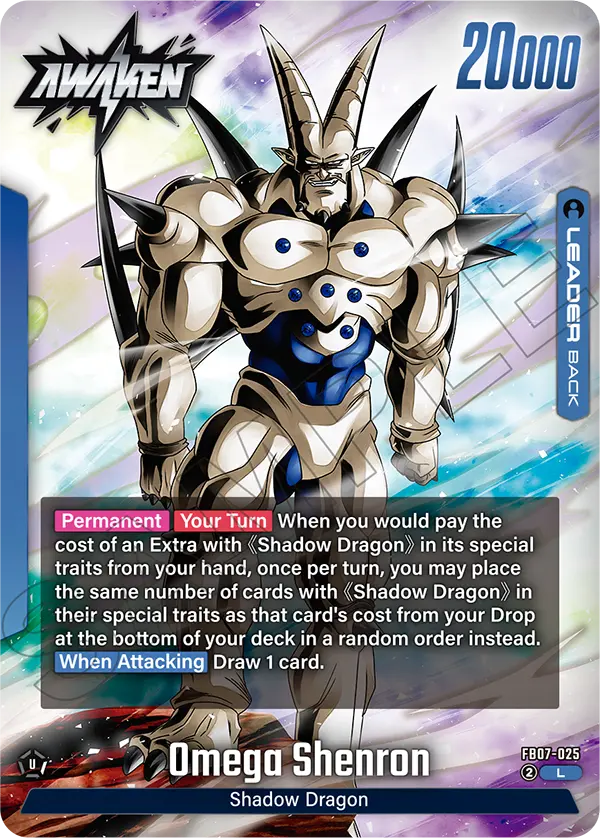 Omega Shenron FB07-025, cara Awaken del líder azul
