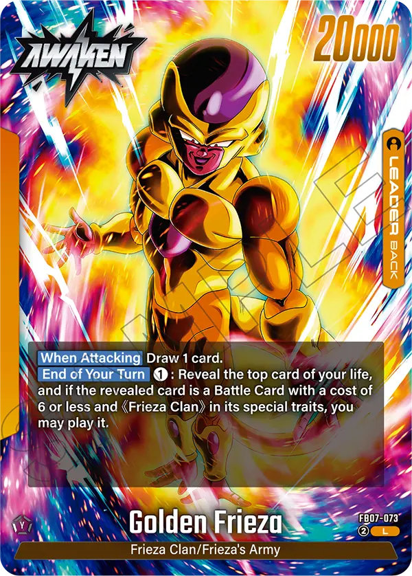 Golden Frieza FB07-073, cara Awaken del líder amarillo