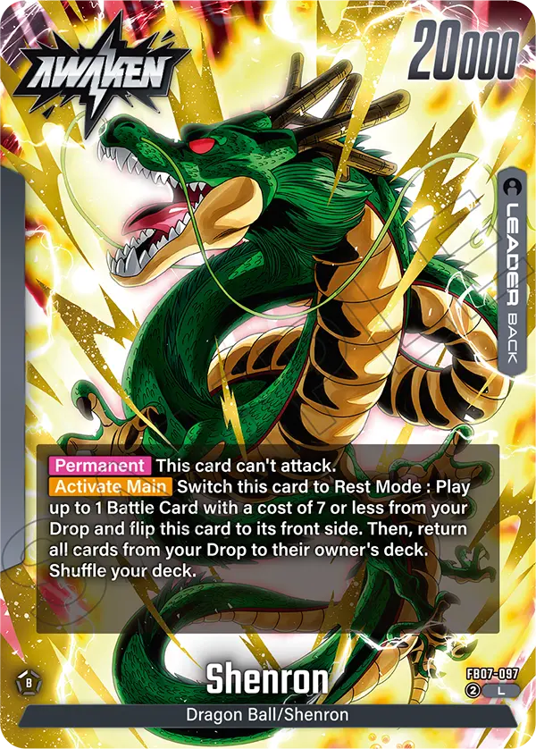 Shenron FB07-097, cara Awaken del líder negro