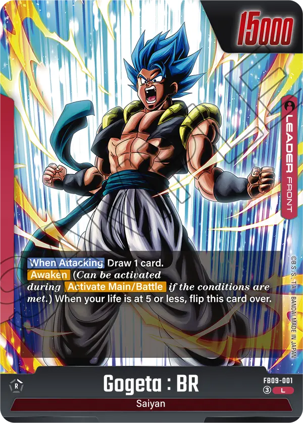Gogeta : BR FB09-001, cara normal del líder rojo