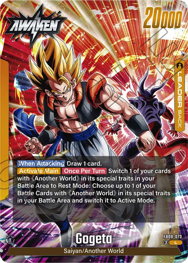 Gogeta FB09-073, cara Awaken del líder amarillo