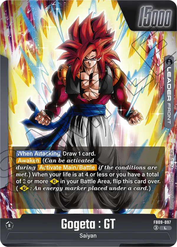 Gogeta : GT FB09-097, cara normal del líder negro