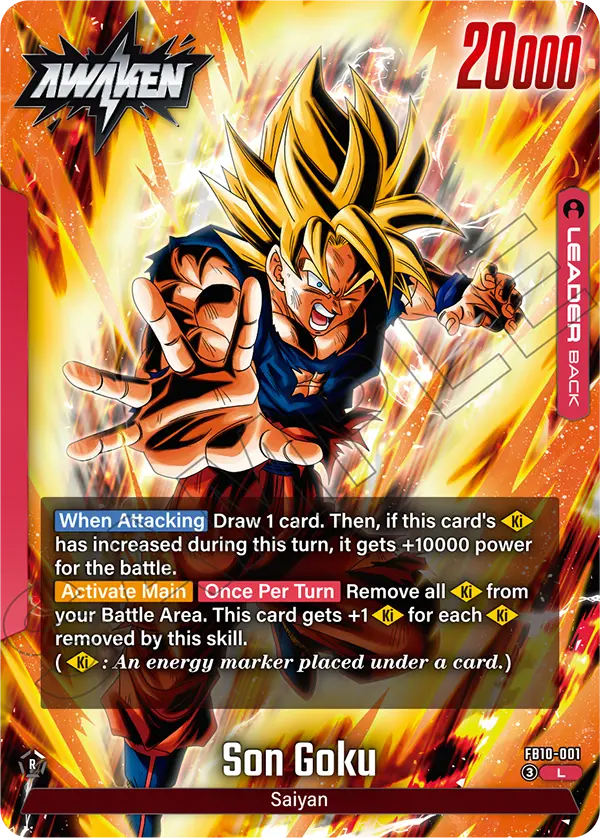 Son Goku FB10-001, cara Awaken del líder rojo
