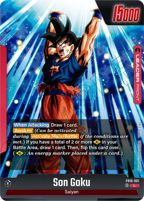 Son Goku FB10-001, cara normal del líder rojo