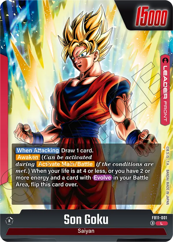 Son Goku FB11-001, cara normal del líder rojo