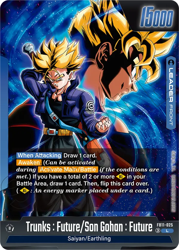 Trunks : Future/Son Gohan : Future FB11-025, cara normal del líder azul