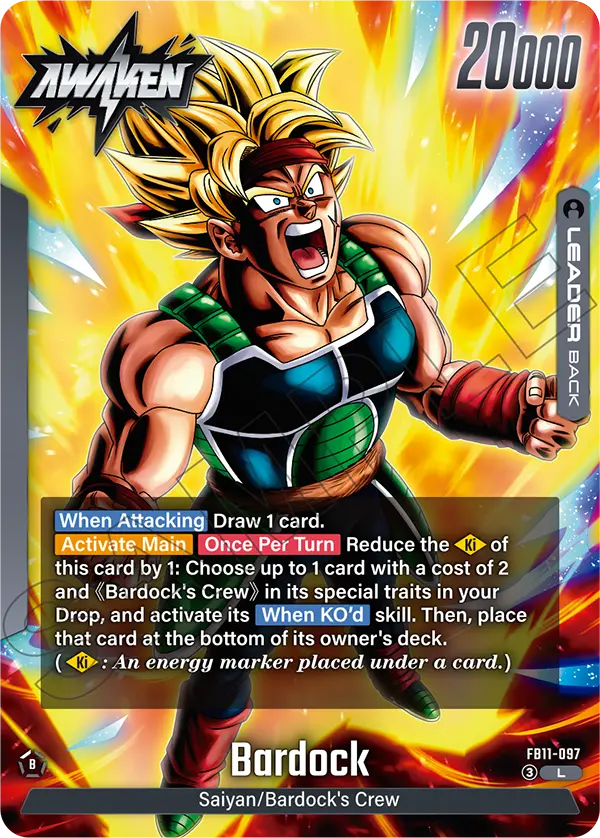 Bardock FB11-097, cara Awaken del líder negro