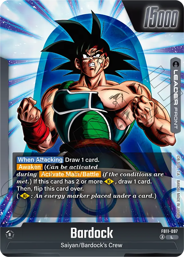 Bardock FB11-097, cara normal del líder negro
