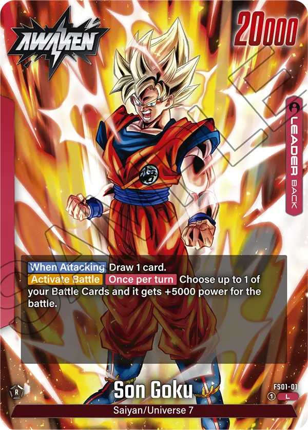 Son Goku FS01-01, cara Awaken del líder azul