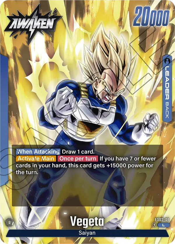 Vegeta FS02-01, cara Awaken del líder azul