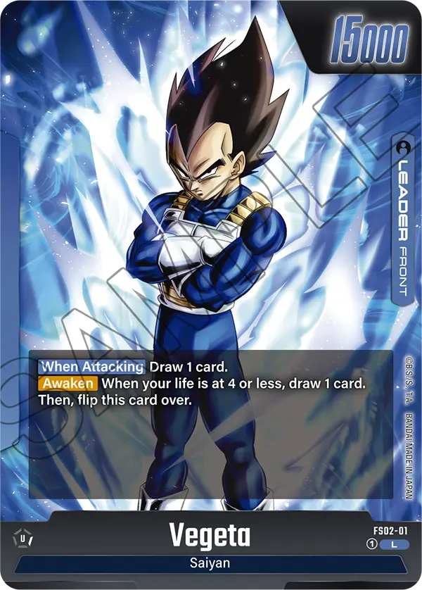 Vegeta FS02-01, cara normal del líder azul