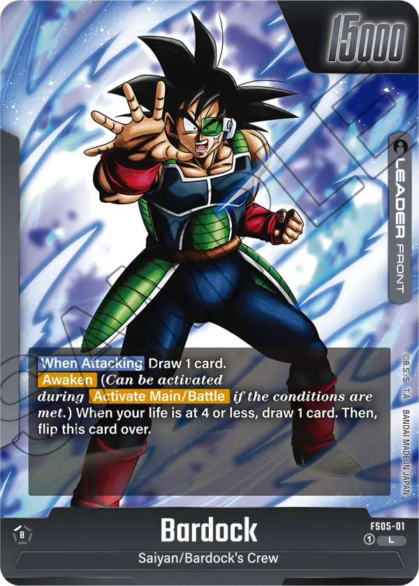Bardock FS05-01, cara normal del líder negro