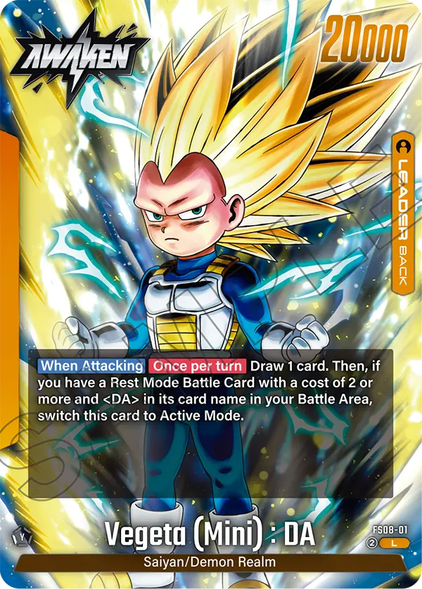 Vegeta (Mini) : DA FS08-01, cara Awaken del líder amarillo