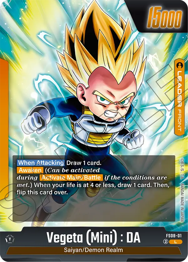Vegeta (Mini) : DA FS08-01, cara normal del líder amarillo