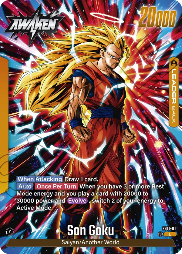 Son Goku FS11-01, cara Awaken del líder amarillo