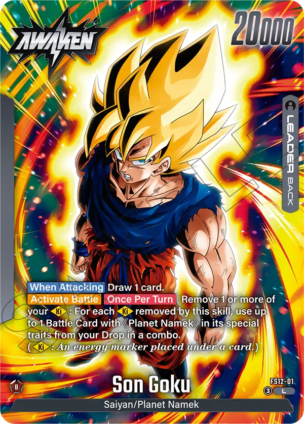 Son Goku FS12-01, cara Awaken del líder negro