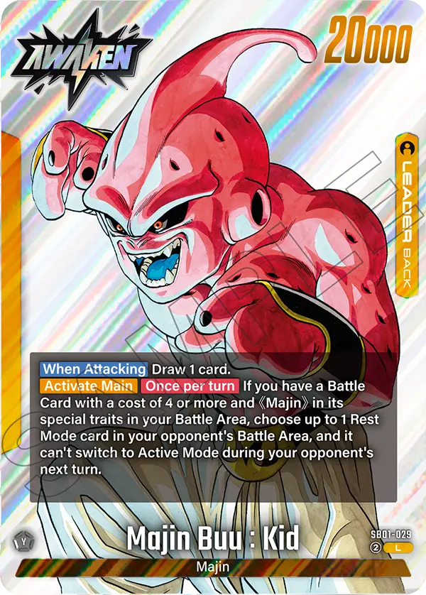 Majin Buu : Kid SB01-029, cara Awaken del líder amarillo