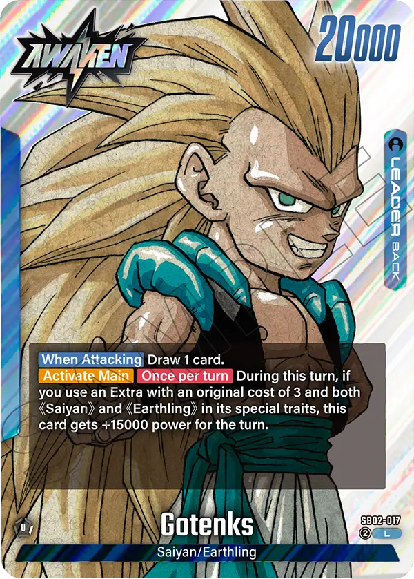 Gotenks SB02-017, cara Awaken del líder azul
